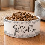 Gamelle personnalisée en céramique avec nom et photo d'animal de compagnie Cadeau d'anniversaire pour les amoureux des animaux de compagnie