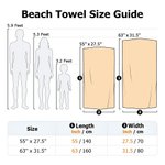Gepersonaliseerde Multi-Color Doodle stijl sneldrogende oversized strandhanddoek met naam Seaside Vacation Beach Party Verjaardagscadeau voor vrienden familie