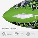 Personalised Cartoon Soccer Character Graffiti Design Soft Cushion Cover with Name Home Decor Game Day Team Gift for Soccer Player Lover