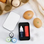 Gepersonaliseerde Eierstempel met Kippensilhouet met Tekst met Voedselveilige Inkt en Doos Verjaardagscadeau voor Familie Boeren en Pluimveehouders