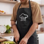Gepersonaliseerd Multicolor Baksel Keukengerei Patroon Waterdicht Chef Schort met Zakken en Naam Vaderdag Verjaardagscadeau voor Koken Bakken Liefhebbers