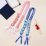 Personalizado Clase de 2026 Multi-Color Perla Glitter Graduación Cinta Lei con Nombre y Año Trenzado Senior Reconocimiento Fiesta Regalo para Graduados