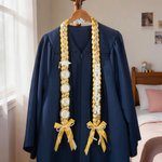 Personalizado Clase de 2026 Multi-Color Perla Glitter Graduación Cinta Lei con Nombre y Año Trenzado Senior Reconocimiento Fiesta Regalo para Graduados
