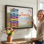 Personalisierte Familie Los der Liebe Schild Leinwand Drucke mit 2-10 Namen Home Decor Schiff aus USA Home Decor Geburtstagsgeschenk für Familie