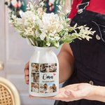 Personalisierte Foto-Collage Keramikvase | mit Kosenamen und Text | Haus Deko | Garten Muttertag Geburtstag Geschenk für Mama Oma