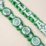 Personalizado Clase de 2026 Multi-Color Perla Glitter Graduación Cinta Lei con Nombre y Año Trenzado Senior Reconocimiento Fiesta Regalo para Graduados