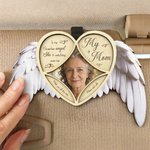 Personalised Guardian Angel Photo Car Visor Clip with Text Car Accessory Meaningful Sympathy Gift for Loss of Loved One