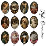 Personalized Funny Oil Painting Style Renaissance Royal Dog Cat Portrait Canvas Prints Home Decor Ship from USA Housewarming Gift for Pet Lovers