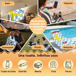 Toalla de playa deportiva personalizada extragrande de secado rápido diseño de fútbol con nombre y número regalo de cumpleaños para amantes del fútbol