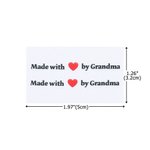 Juego de 10 etiquetas de texto personalizadas Made with Heart para coser ropa y artículos hechos a mano Regalo de cumpleaños para amantes de las manualidades DIY Knitting
