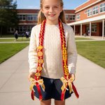 Personalizado Clase de 2026 Multi-Color Perla Glitter Graduación Cinta Lei con Nombre y Año Trenzado Senior Reconocimiento Fiesta Regalo para Graduados