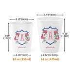 Henkilökohtainen Mahjong Teema Vaaleanpunainen Hydrangea Huurteinen Muovikuppi Initial ja nimi Mahjong Club Syntymäpäivälahja Preppy Girl Mahjong Loverille