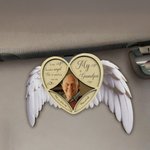 Personalised Guardian Angel Photo Car Visor Clip with Text Car Accessory Meaningful Sympathy Gift for Loss of Loved One