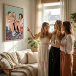 Personalised Minimalist Bestie Photo Giclee Canvas Prints Ship from USA Home Decor Housewarming Birthday Gift for Sisters Friends