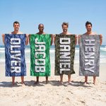 Personalised Camo Design Oversized Quick Dry Beach Towel with Name Birthday Beach Party Gift for Men
