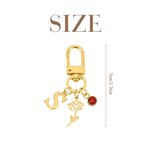 Gepersonaliseerde Geboortesteen Geboortebloem Hart sleutelhanger met initiaal Dagelijks gebruik Moederdag Verjaardagscadeau voor moeder vriendin vrouw