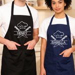 Gepersonaliseerd Multicolor Baksel Keukengerei Patroon Waterdicht Chef Schort met Zakken en Naam Vaderdag Verjaardagscadeau voor Koken Bakken Liefhebbers