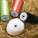 Gepersonaliseerde Eierstempel met Kippensilhouet met Tekst met Voedselveilige Inkt en Doos Verjaardagscadeau voor Familie Boeren en Pluimveehouders