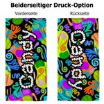 Personalisiertes Strandtuch mit abstraktem Graffti-Design und Namen | übergroß und schnelltrocknend | Geburtstag Party Geschenk für Freunde Familie