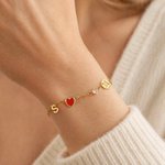 Personalizada Constelación Piedra de Nacimiento Inicial Corazón Colgantes Pulsera Uso Diario Aniversario Cumpleaños Regalo para Mujer Amigo Novia