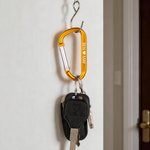 Henkilökohtainen monikäyttöinen kaiverrettu nimi Avaimenperä Clip Päivittäinen käyttö Ulkoilu tarvikkeet Lahja ystävälle perheelle