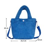 Sac en velours côtelé personnalisé avec nom - Sac à décoration au crochet - Cadeau d'anniversaire pour les enfants