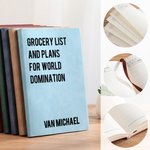 Gepersonaliseerd A5 PU-leer Notitieboek met Grappige Tekst Naam en 200 Gelinieerde Pagina’s Verjaardagscadeau voor Collega’s of Vrienden