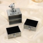 Personalized My First Tooth Curl Bear Storage Box with Name and Two Drawers Baby Shower Birthday Gift for Baby New Parent