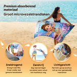 Gepersonaliseerd Sneldrogend Strandlaken met Schattig 3D-duiker met Trekkoordtas Strandfeest Verjaardagscadeau voor Kinderen en Volwassenen