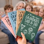 Personalised Cute Line Cartoon Character Sheep Leather A5 Notebook with Names Daily Use Mother's Day Birthday Gift for Grandma Mom