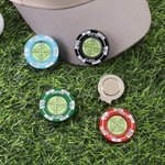 Marcador de Lector de Golf Personalizado Clip Magnético para Sombrero con Nombre Campo de Golf Uso Cumpleaños Aniversario Día del Juego Regalo para Amante de los Jugadores de Golf