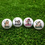Personalised Cartoon Pet Portrait Photo Golf Ball with Name Birthday Anniversary Gift for Golfers Golf Lovers Pet Owners