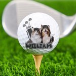 Personalised Cartoon Pet Portrait Photo Golf Ball with Name Birthday Anniversary Gift for Golfers Golf Lovers Pet Owners