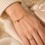 Personalizada Constelación Piedra de Nacimiento Inicial Corazón Colgantes Pulsera Uso Diario Aniversario Cumpleaños Regalo para Mujer Amigo Novia