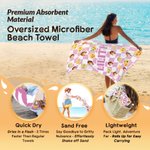 Personlig lekfull emoji scen foto snabbtorkande mjuk överdimensionerad strandhandduk med namn sommar födelsedagspresent för vänner barn | Callie × emoji ™