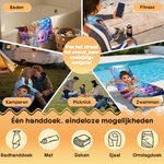 Gepersonaliseerd Sneldrogend Strandlaken met Schattig 3D-duiker met Trekkoordtas Strandfeest Verjaardagscadeau voor Kinderen en Volwassenen