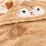 Personalised Cute Moose Animal Hooded Embroidered Soft Throw Blanket with with Name Daily Use Birthday Baby Shower Gift for New Moms Babies