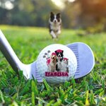 Personalised Cartoon Pet Portrait Photo Golf Ball with Name Birthday Anniversary Gift for Golfers Golf Lovers Pet Owners