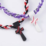 Personalized Baseball Softball Cross Tornado 3-Rope Braided Necklace with Engraved Text Team Spirit Birthday Gift for Sport Lovers