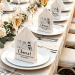 Personalised Pet Photo Linen Napkin with Name Text and Date Table Decoration Wedding Gift for Bridesmaid Pet Lover