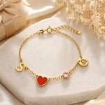 Personalizada Constelación Piedra de Nacimiento Inicial Corazón Colgantes Pulsera Uso Diario Aniversario Cumpleaños Regalo para Mujer Amigo Novia