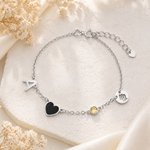 Personalizada Constelación Piedra de Nacimiento Inicial Corazón Colgantes Pulsera Uso Diario Aniversario Cumpleaños Regalo para Mujer Amigo Novia