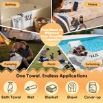 Personalized 6 Photos Heart Collage Quick Dry Soft Oversized Beach Towel with Names and Date Beach Party Birthday Gift for Couple Family