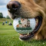 Personalised Cartoon Pet Portrait Photo Golf Ball with Name Birthday Anniversary Gift for Golfers Golf Lovers Pet Owners