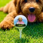 Personalized Cute Cartoon Pet Character Photo Golf Ball with Name Birthday Anniversary Game Day Gift for Golf Lovers