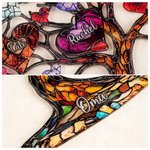 Gepersonaliseerd Hartvormige Stamboom Acryl Kunstwerk in Olieverf-stijl met 2-20 Namen en Tekst Moederdag- of Verjaardagscadeau voor Vrouwen Mama Oma