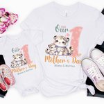 Personalisierter Babybody zum Thema Tierfamilien | T-Shirt im Partnerlook wählbar | 100% Baumwolle | mit Namen | Muttertag Geschenk für Babys Mama