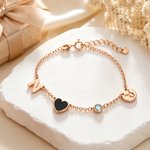 Personalizada Constelación Piedra de Nacimiento Inicial Corazón Colgantes Pulsera Uso Diario Aniversario Cumpleaños Regalo para Mujer Amigo Novia