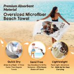 Personalized 6 Photos Heart Collage Quick Dry Soft Oversized Beach Towel with Names and Date Beach Party Birthday Gift for Couple Family