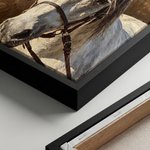 Peinture à l'Huile Personnalisée Texture Style Portrait de Cheval Impression sur Toile Encadrée avec Nom Décoration de Maison Envoi depuis les USA Cadeau de pendaison de crémaillère pour les propriéta